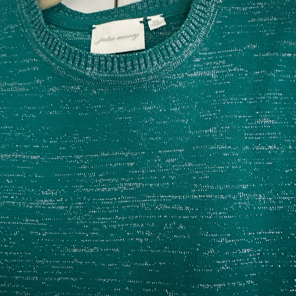 Julia Amory Tippi Top sleeveless knit Jade metallic XS - Picture 4 of 4
